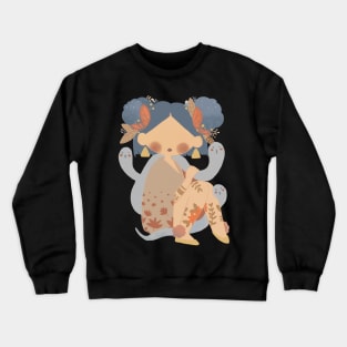 Cute Minimalistic Geisha Design | Handmade Geisha Design | Digitally Illustrated Design Crewneck Sweatshirt